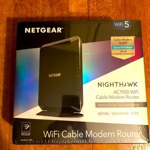 Netgear Nighthawk AC 1900 WiFi Cable Modem Router. Brand new and unopened!